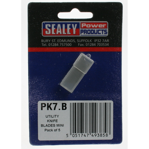 Sealey Spares PK7.B - UTILITY KNIFE BLADES MINI Pack of 5 Spare Parts Sealey Spares - Sparks Warehouse