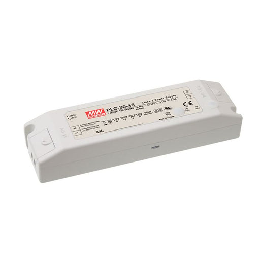 PLC-30-15 - Mean Well LED Driver PLC-30-15  30W 15V LED Driver Meanwell - Easy Control Gear