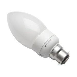 Low Energy Candle 11w B22 / BC - Warm White Compact Fluorescent Lamps Casell - Sparks Warehouse