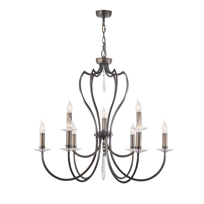 Elstead - PM9 DB Pimlico 9 Light Chandelier - Dark Bronze - Elstead - Sparks Warehouse