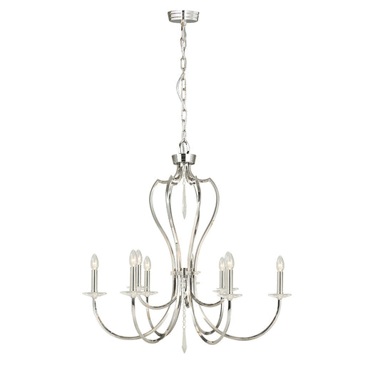 Elstead - PM9 PN Pimlico 9 Light Chandelier - Polished Nickel - Elstead - Sparks Warehouse