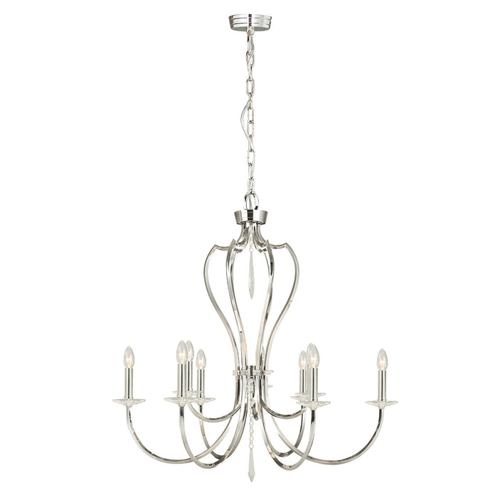 Elstead - PM9 PN Pimlico 9 Light Chandelier - Polished Nickel - Elstead - Sparks Warehouse
