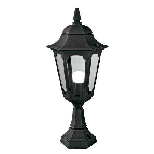 Elstead - PR4 BLACK Parish 1 Light Pedestal Lantern - Elstead - Sparks Warehouse