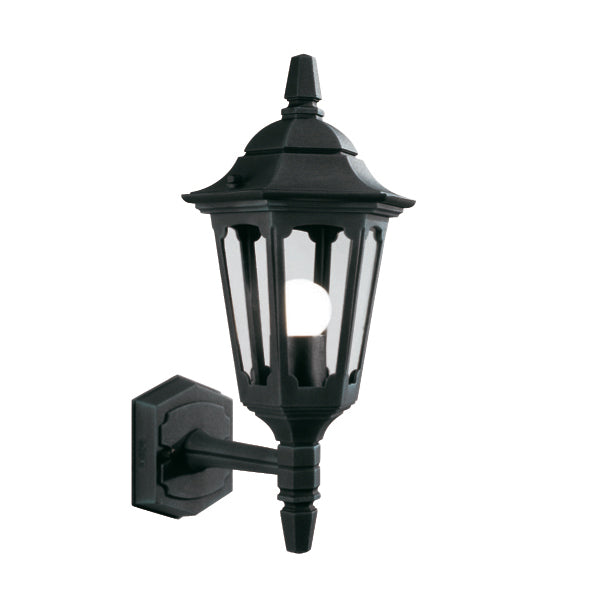 Elstead - PRM1 BLACK Parish Mini 1 Light Up Wall Lantern - Elstead - Sparks Warehouse