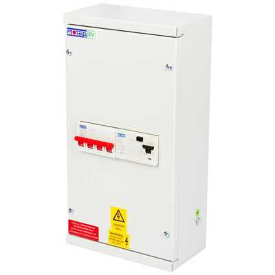 Proteus EV 1 Way TP+N 22kW Isolator / RCD Type B EV Distribution Board EV Charging Unit Proteus - Sparks Warehouse