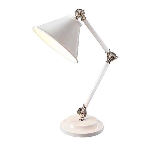 Elstead - PV ELEMENT WPN Provence Element 1 Light Mini Table Lamp - White/Polished Nickel - Elstead - Sparks Warehouse