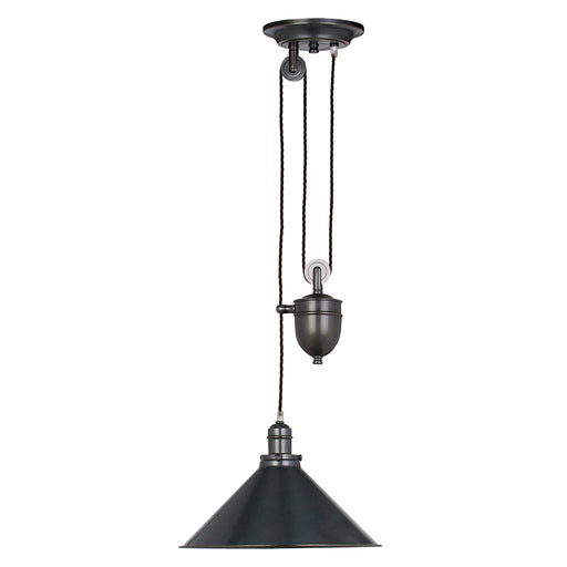 Elstead - PV/P OB Provence 1 Light Rise and Fall Pendant - Old Bronze - Elstead - Sparks Warehouse