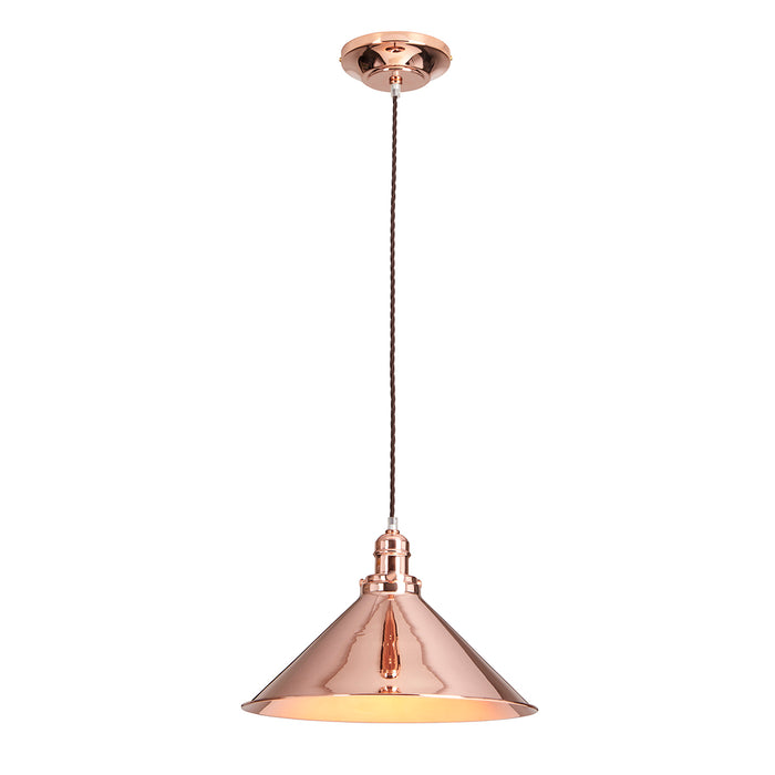 Elstead - PV/SP CPR Provence 1 Light Pendant - Polished Copper - Elstead - Sparks Warehouse