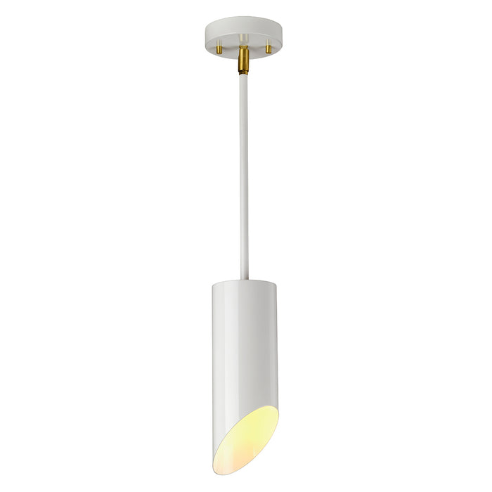 Elstead - QUINTO1P WAB Quinto 1 Light Pendant - White Aged Brass - Elstead - Sparks Warehouse