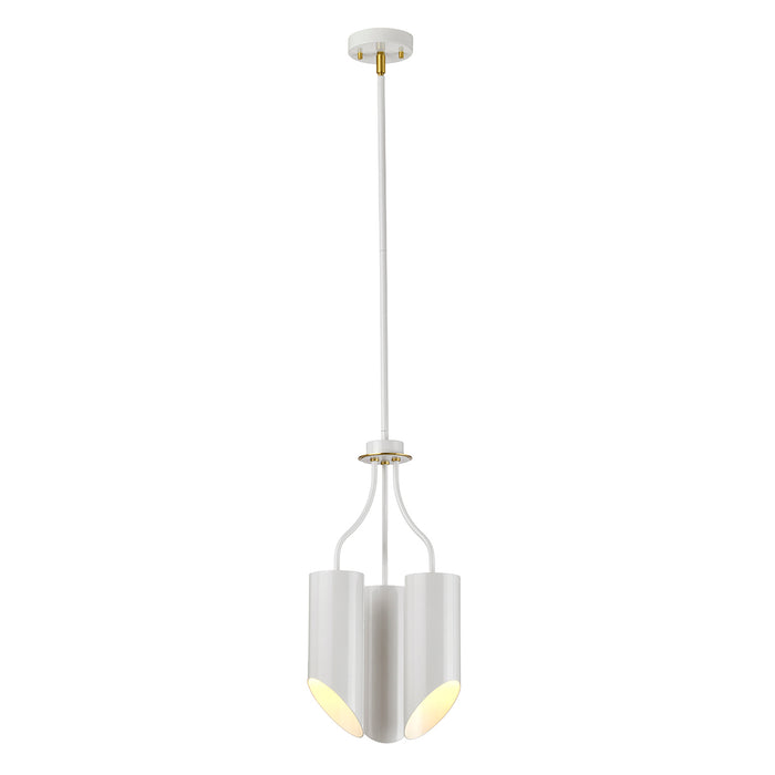Elstead - QUINTO3 WAB Quinto 3 Light Chandelier - White Aged Brass - Elstead - Sparks Warehouse