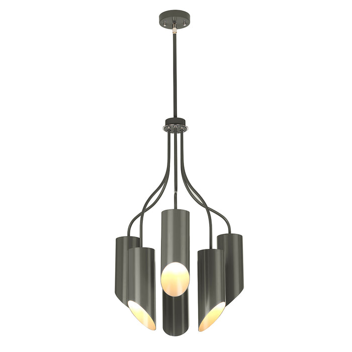Elstead - QUINTO6 GPN Quinto 6 Light Chandelier - Dark Grey Polished Nickel - Elstead - Sparks Warehouse