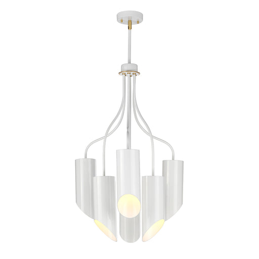 Elstead - QUINTO6 WAB Quinto 6 Light Chandelier - White Aged Brass - Elstead - Sparks Warehouse