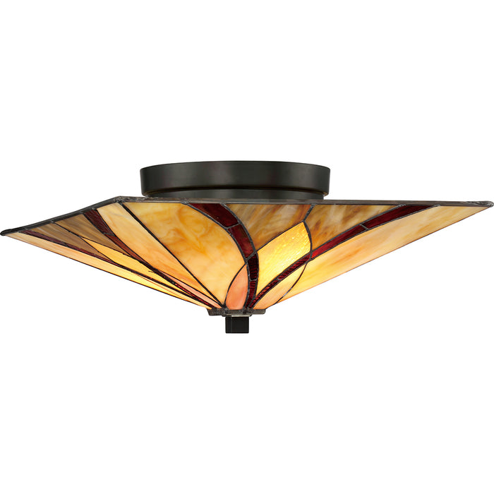 Elstead - QZ/ASHEVILLE/F Asheville 2 Light Flush Mount - Elstead - Sparks Warehouse