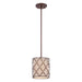 Elstead - QZ/BROWNLATT/P/S Brown Lattice 1 Light Mini Pendant - Elstead - Sparks Warehouse