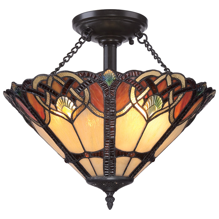 Elstead - QZ/CAMBRIDGE/SF Cambridge 2 Light Large Semi Flush Mount - Elstead - Sparks Warehouse