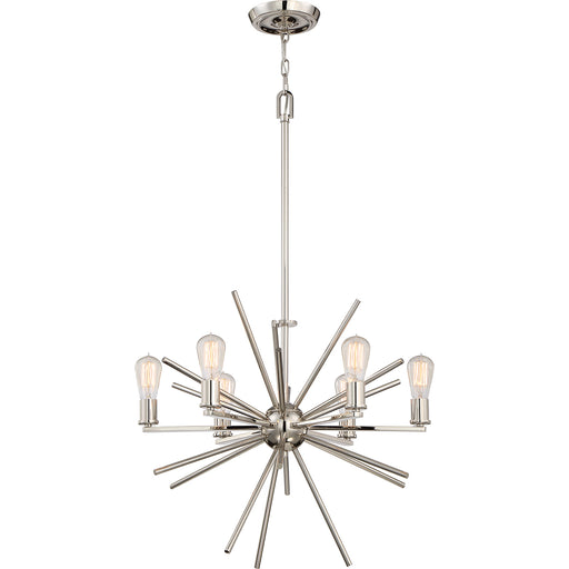 Elstead - QZ/CARNEGIE6 IS Uptown Carnegie 6 Light Chandelier - Imperial Silver - Elstead - Sparks Warehouse
