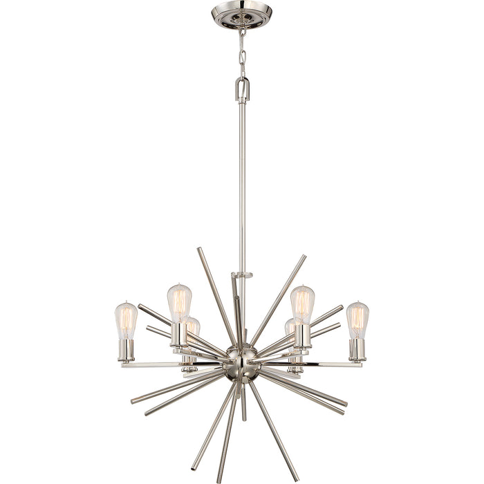 Elstead - QZ/CARNEGIE6 IS Uptown Carnegie 6 Light Chandelier - Imperial Silver - Elstead - Sparks Warehouse