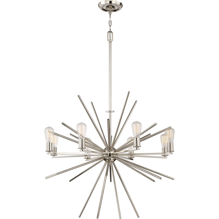 Elstead - QZ/CARNEGIE8 IS Uptown Carnegie 8 Light Chandelier - Imperial Silver - Elstead - Sparks Warehouse