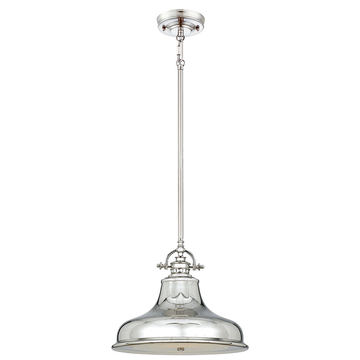 Elstead - QZ/EMERY/P/M IS Emery 1 Light Medium Pendant - Imperial Silver - Elstead - Sparks Warehouse