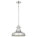 Elstead - QZ/EMERY/P/M IS Emery 1 Light Medium Pendant - Imperial Silver - Elstead - Sparks Warehouse