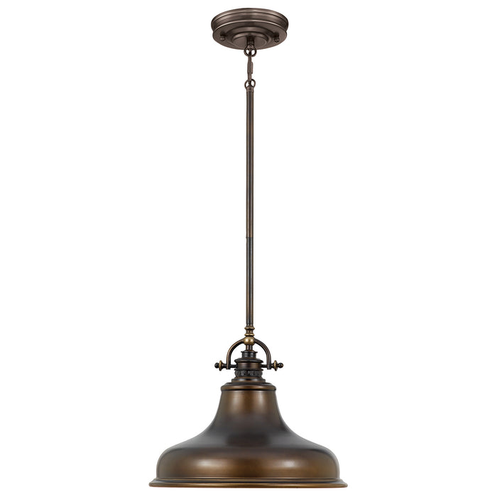 Elstead - QZ/EMERY/P/M PN Emery 1 Light Medium Pendant - Palladian Bronze - Elstead - Sparks Warehouse