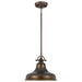 Elstead - QZ/EMERY/P/M PN Emery 1 Light Medium Pendant - Palladian Bronze - Elstead - Sparks Warehouse