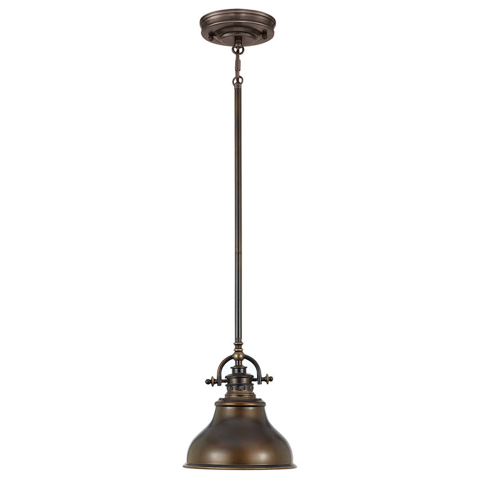 Elstead - QZ/EMERY/P/S PN Emery 1 Light Mini Pendant - Palladian Bronze - Elstead - Sparks Warehouse