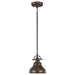 Elstead - QZ/EMERY/P/S PN Emery 1 Light Mini Pendant - Palladian Bronze - Elstead - Sparks Warehouse
