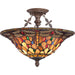 Elstead - QZ/JDRAGONFLY/SF Jewel Dragonfly 3 Light Extra Large Semi Flush Mount - Elstead - Sparks Warehouse