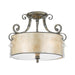 Elstead - QZ/KENDRA/SF Kendra 3 Light Semi-Flush Light - Elstead - Sparks Warehouse