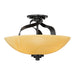 Elstead - QZ/KYLE/SF Kyle 3 Light Large Semi Flush Mount - Elstead - Sparks Warehouse