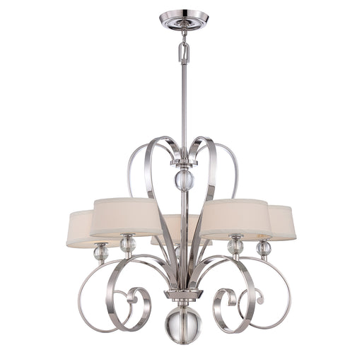 Elstead - QZ/MADISONM5 IS Madison Manor 5 Light Chandelier - Imperial Silver - Elstead - Sparks Warehouse