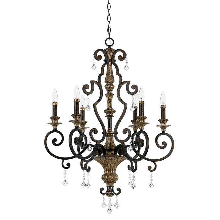 Elstead - QZ/MARQUETTE6/A Marquette 6 Light Chandelier - Elstead - Sparks Warehouse
