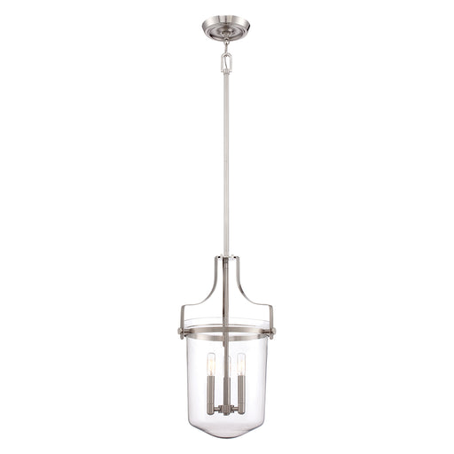 Elstead - QZ/PENNSTAT/M BN Penn Station 3 Light Pendant - Brushed Nickel - Elstead - Sparks Warehouse