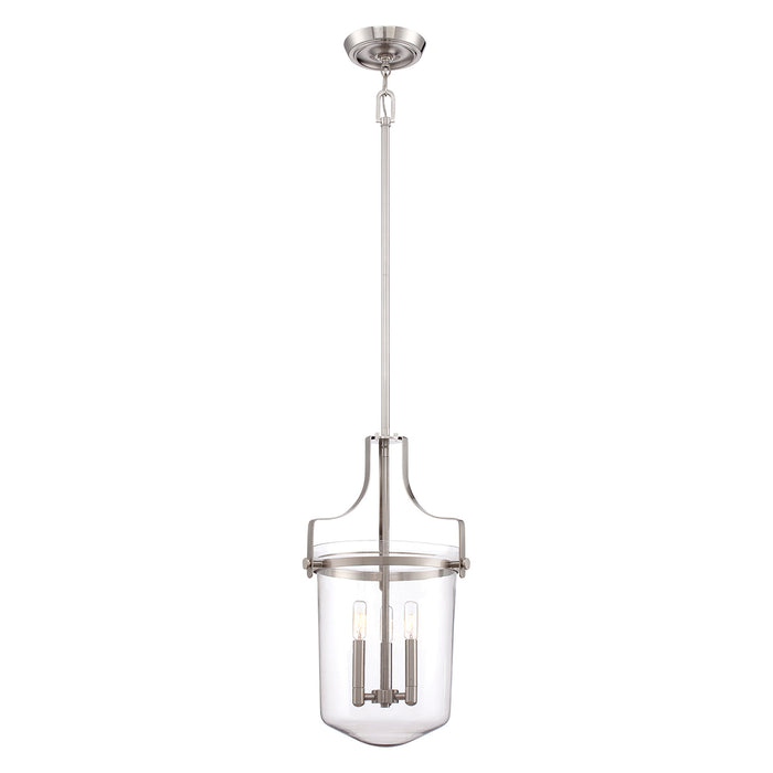 Elstead - QZ/PENNSTAT/M BN Penn Station 3 Light Pendant - Brushed Nickel - Elstead - Sparks Warehouse