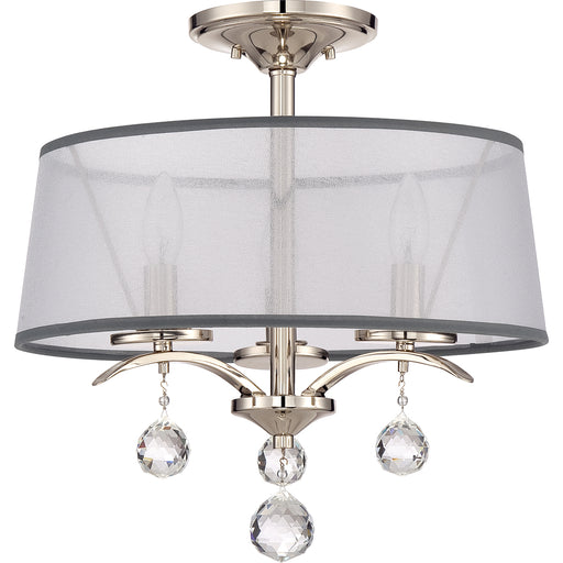 Elstead - QZ/WHITNEY/SF Whitney 3 Light Semi Flush/Pendant - Elstead - Sparks Warehouse