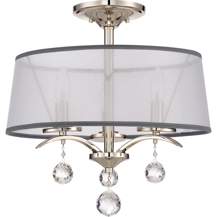 Elstead - QZ/WHITNEY/SF Whitney 3 Light Semi Flush/Pendant - Elstead - Sparks Warehouse