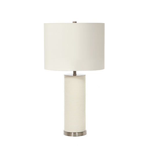 Elstead - RIPPLE/TL WHT Ripple 1 Light Table Lamp - White - Elstead - Sparks Warehouse