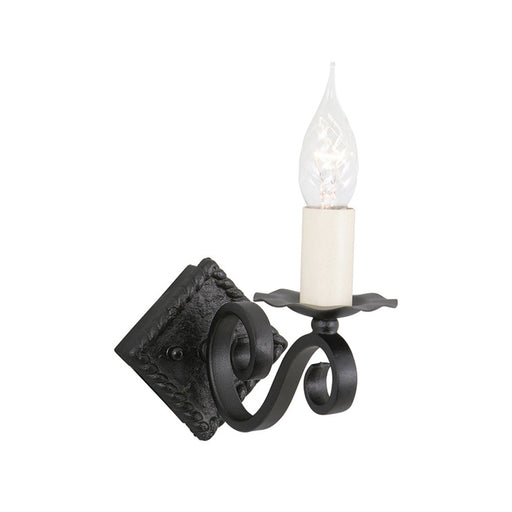 Elstead - RY1A BLACK Rectory 1 Light Wall Light Style A - Elstead - Sparks Warehouse