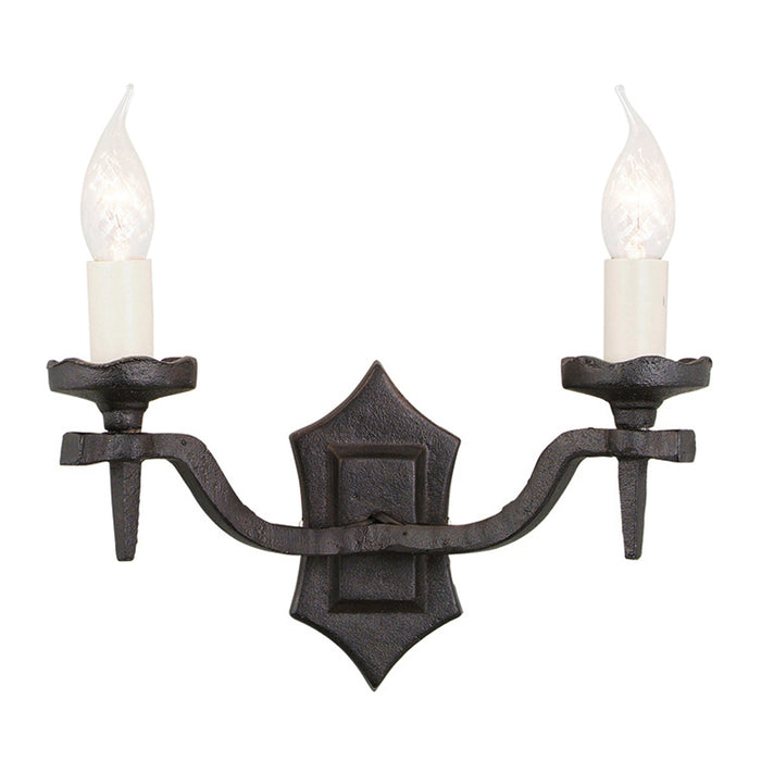 Elstead - RY2B BLACK Rectory 2 Light Wall Light Style B - Elstead - Sparks Warehouse