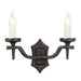 Elstead - RY2B BLACK Rectory 2 Light Wall Light Style B - Elstead - Sparks Warehouse