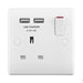 BG 821U2 Switched 13A Socket & Twin USB - BG - Sparks Warehouse