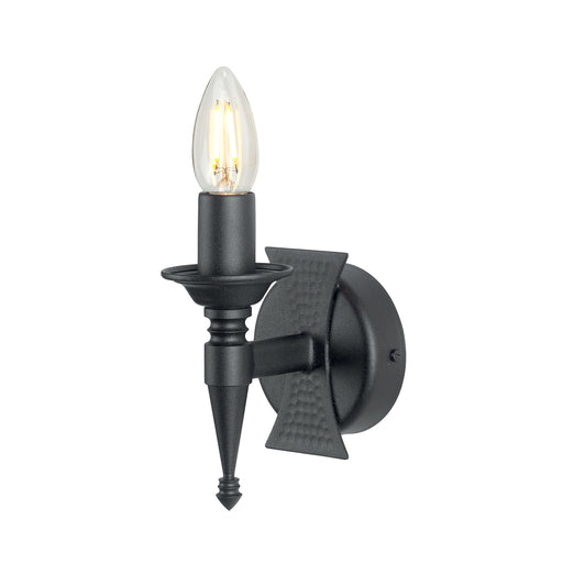 Elstead - SAX1 BLK Saxon 1 Light Wall Light - Black - Elstead - Sparks Warehouse