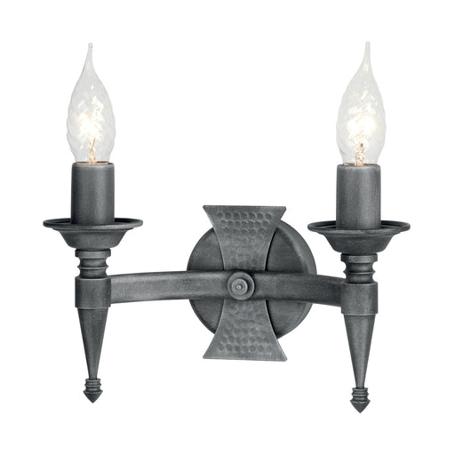 Elstead - SAX2 BLK/SIL Saxon 2 Light Wall Light - Black/Silver - Elstead - Sparks Warehouse