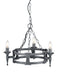 Elstead - SAX3 BLK/SIL Saxon 3 Light Chandelier - Black/Silver - Elstead - Sparks Warehouse