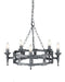 Elstead - SAX5 BLK/SIL Saxon 5 Light Chandelier - Black/Silver - Elstead - Sparks Warehouse