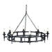 Elstead - SAX8 BLK Saxon 8 Light Chandelier - Black - Elstead - Sparks Warehouse
