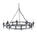Elstead - SAX8 BLK/SIL Saxon 8 Light Chandelier - Black/Silver - Elstead - Sparks Warehouse