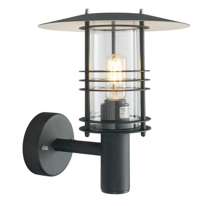 Elstead - ST1/G BLK Stockholm 1 Light Grande Wall Lantern - Black - Elstead - Sparks Warehouse