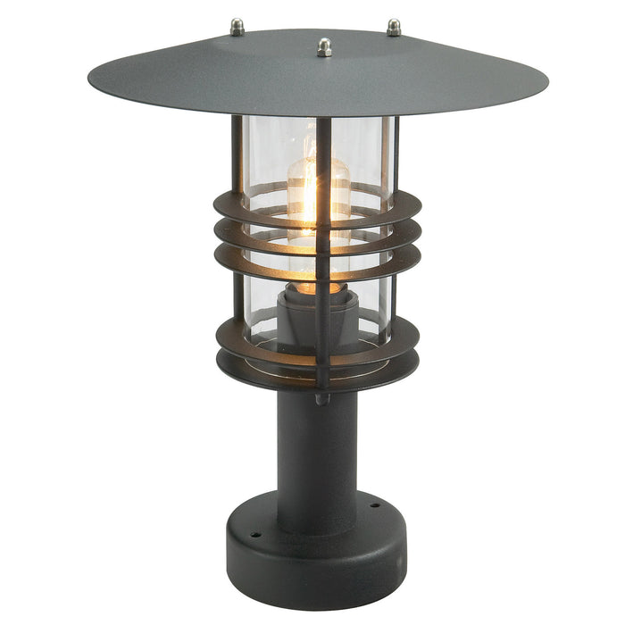 Elstead - ST3 BLACK Stockholm 1 Light Pedestal - Black - Elstead - Sparks Warehouse